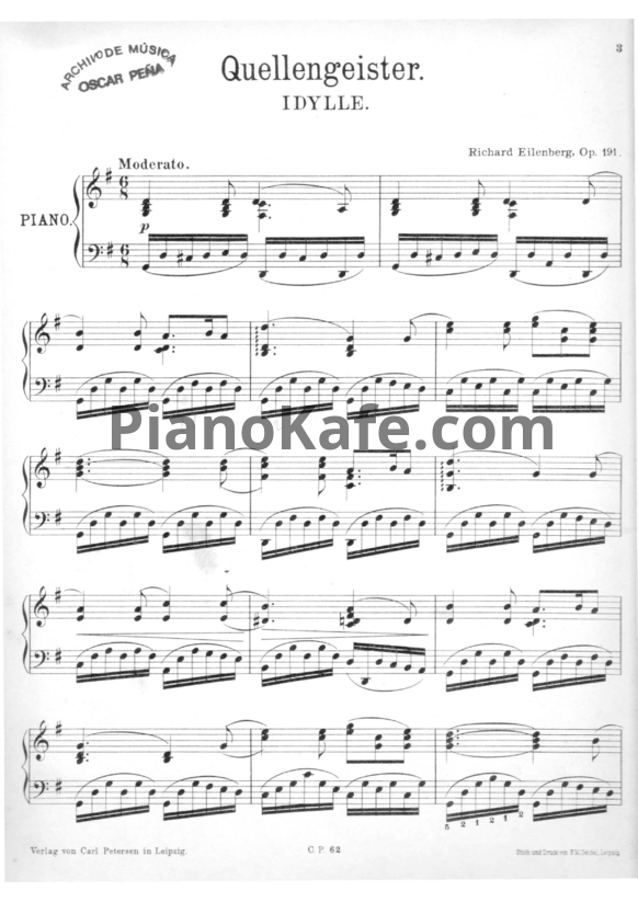 Ноты Р. Эйленберг - Quellengeister (Op. 191) - PianoKafe.com