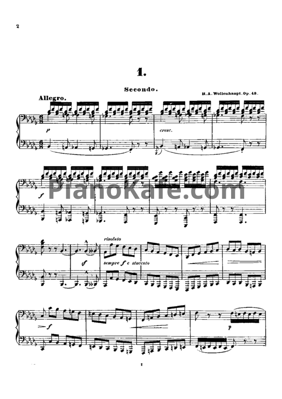 Ноты Герман Волленгаупт - Stories of Nocomis (Соч. 48) для 2 фортепиано - PianoKafe.com