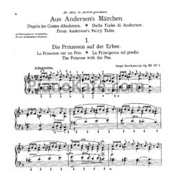 Ноты С. Борткевич - Музыкальные картинки по сказкам Андерсена (Op. 30) - предпросмотр