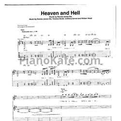 Ноты Black Sabbath - Heaven and hell (Guitar tabs & Voice) - предпросмотр