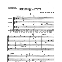 Ноты Антон Веберн - Струнный квартет (Op. 28) - предпросмотр