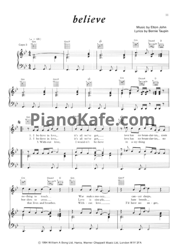 Ноты Elton John - Made in England (Книга нот) - PianoKafe.com