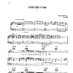 Ноты Tom Waits - Annie's back in town - предпросмотр