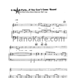 Ноты Bryan Adams - It ain't a party... If you can't come 'round - предпросмотр