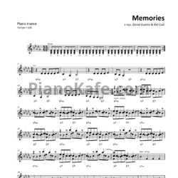 Ноты David Guetta ft Kid Cudi - Memories - предпросмотр