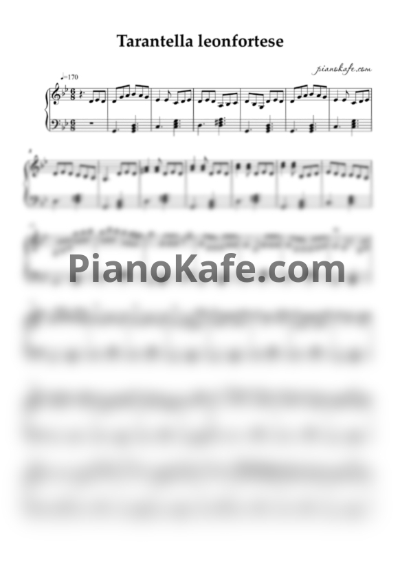 Ноты Tarantella leonfortese - PianoKafe.com