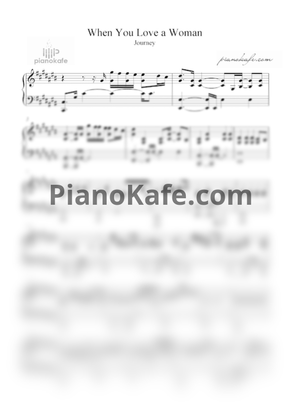 Ноты Journey - When you love a woman - PianoKafe.com