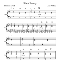 Ноты Lana Del Rey - Black beauty - предпросмотр