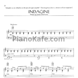 Ноты Ennio Morricone - Indagine - предпросмотр