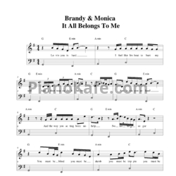 Ноты Brandy And Monica - It all belongs to me