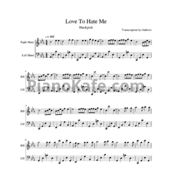 Ноты Blackpink - Love to hate me - предпросмотр