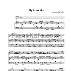 Ноты Evanescence - My Immortal (Live version) - предпросмотр