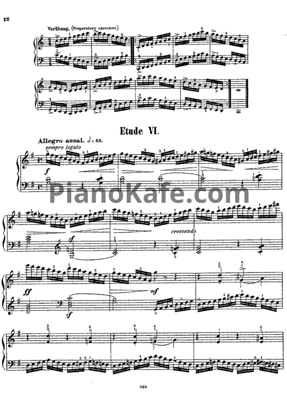 Ноты Альберт Лешгорн - Этюд (Соч. 169, №6) - PianoKafe.com