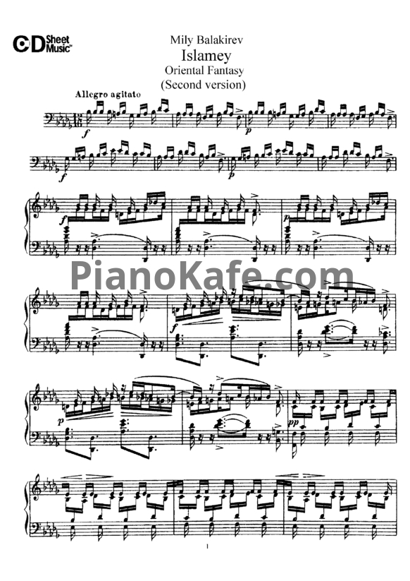 Ноты М. Балакирев - Islamey (Oriental fantasy) - PianoKafe.com