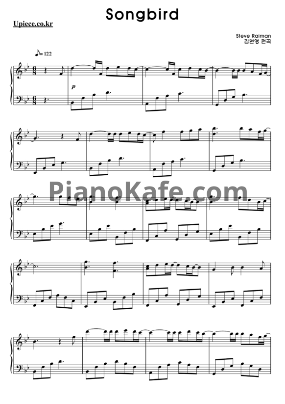 Ноты Steve Raiman - Songbird - PianoKafe.com
