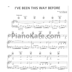 Ноты Neil Diamond - I've been this way before - предпросмотр