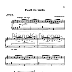 Ноты Антон Рубинштейн - Баркаролла №4 - предпросмотр