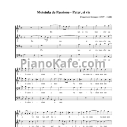 Ноты Ф. Сориано - Мотет "Pater, si vis" - предпросмотр