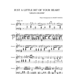 Ноты Ariana Grande - Just a little bit of your heart - предпросмотр
