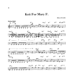 Ноты Bill Evans - Knit for Mary F. - предпросмотр