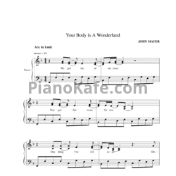 Ноты John Mayer - Your body is a wonderland - предпросмотр