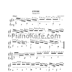 Ноты Карл Черни - Этюд Germer №34 - предпросмотр