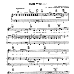 Ноты Barry Manilow - Man wanted - предпросмотр