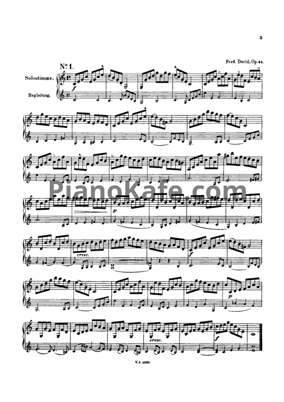 Ноты Ф. Давид - Zur Violinschule (Op. 44) - PianoKafe.com