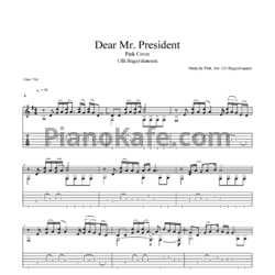 Ноты Pink - Dear Mr. President - предпросмотр