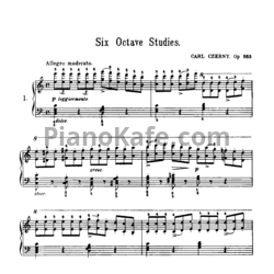 Ноты Карл Черни - 6 октавных этюдов (Оp. 553) - предпросмотр