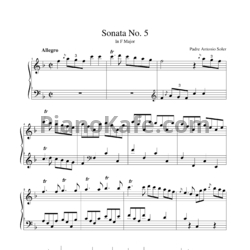 Ноты Antonio Soler - Sonata 5 in F major - предпросмотр