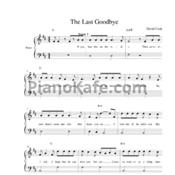 Ноты David Cook - The last goodbye