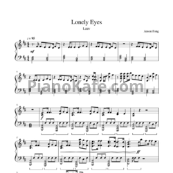 Ноты Lauv - Lonely eyes - предпросмотр