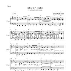 Ноты 5 Seconds of Summer - End up here - предпросмотр