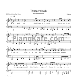 Ноты LSD feat. Sia, Diplo, Labrinth - Thunderclouds - предпросмотр