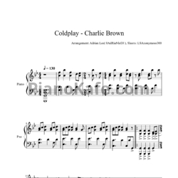 Ноты Coldplay - Charlie Brown (Adrian Lee version) - предпросмотр