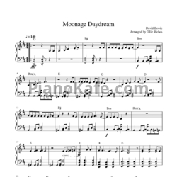 Ноты David Bowie - Moonage daydream - предпросмотр