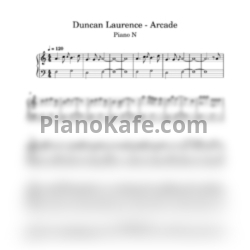 Ноты Duncan Laurence - Arcade (Easy piano) - предпросмотр