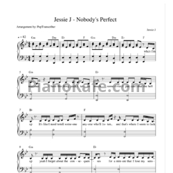 Ноты Jessie J - Nobody's perfect - предпросмотр