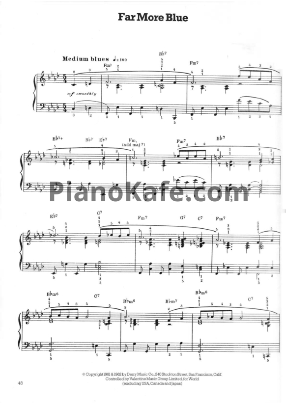 Ноты Dave Brubeck - Far more blue - PianoKafe.com
