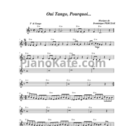 Ноты Dominique Perczak -  Oui tango, pourquoi