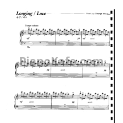 Ноты George Winston - Longing / Love - предпросмотр