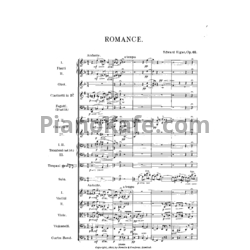 Ноты Эдуард Элгар - Романс для фагота с оркестром (Op. 62, Партитура) - предпросмотр