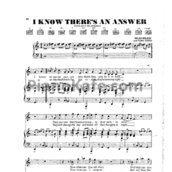 Ноты The Beach Boys - I know there's an answer - предпросмотр