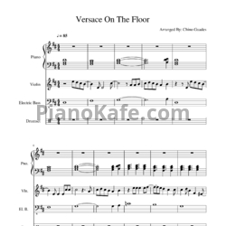 Ноты Bruno Mars - Versace on the floor (Версия 2) - предпросмотр