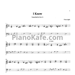 Ноты Fiona Apple - I know