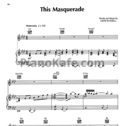 Ноты The Carpenters - This masquerade - предпросмотр