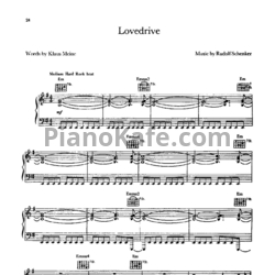 Ноты Scorpions - Lovedrive - предпросмотр