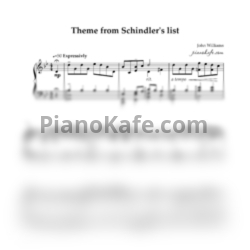 Ноты John Williams - Schindler's list theme - предпросмотр
