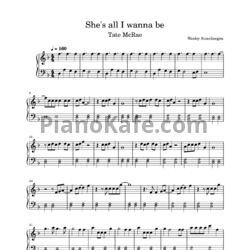Ноты Tate McRae - She's all i wanna be